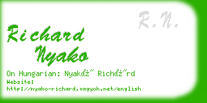 richard nyako business card